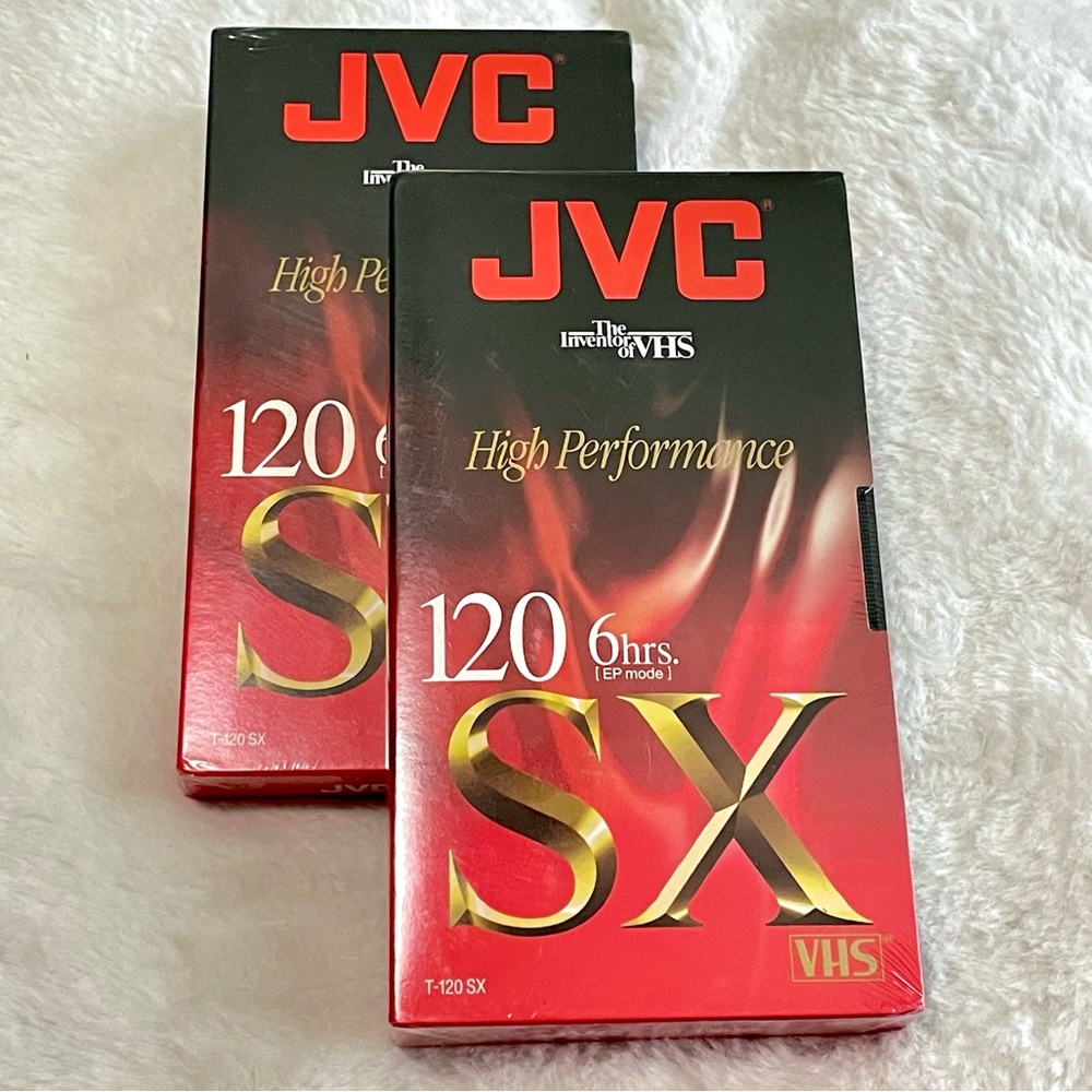 Jvc T 120 SX High Performance Vhs Blank Tape set of 2 New
